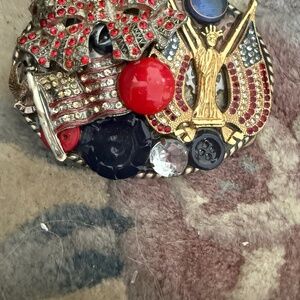 4th of July patriotic belt buckle,